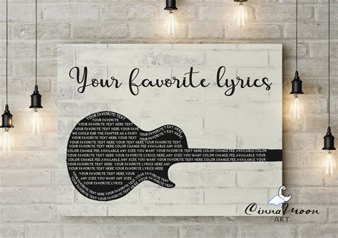 custom song lyrics on canvas